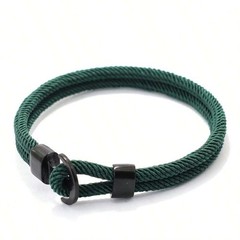 Fashion Men Paracord Rope Bracelet 2 Layer Outdoor Camping Survival Gift for Him