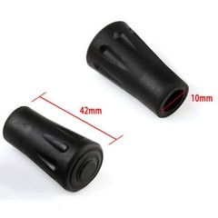 Trekking Pole Tip Covers Rubber Tip End Cap Trekking 12PCS Hiking Black