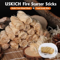 USKICH Fire Starters 150 Pack Wax Wood Fire Lighter BBQ Fireplace Campfire