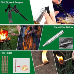 Outdoor Travel Equipment Survival Kit 20 In1 Multi-Functional Field First-Aid Ki