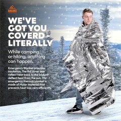 ANLOKE Emergency Blankets Mylar Thermal Blanket,(10 Pack) of Gigantic Space Blan