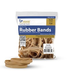 Upgrade Office Supply UPG25764 Rubber Bands, Size 64 4 Oz Bag, Natural Crepe
