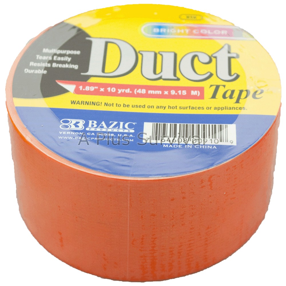 Bright Orange Camping Emergency Triage Survival Kit – Duct Tape Roll – 2″ x 30′