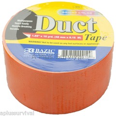 Bright Orange Camping Emergency Triage Survival Kit – Duct Tape Roll – 2″ x 30′