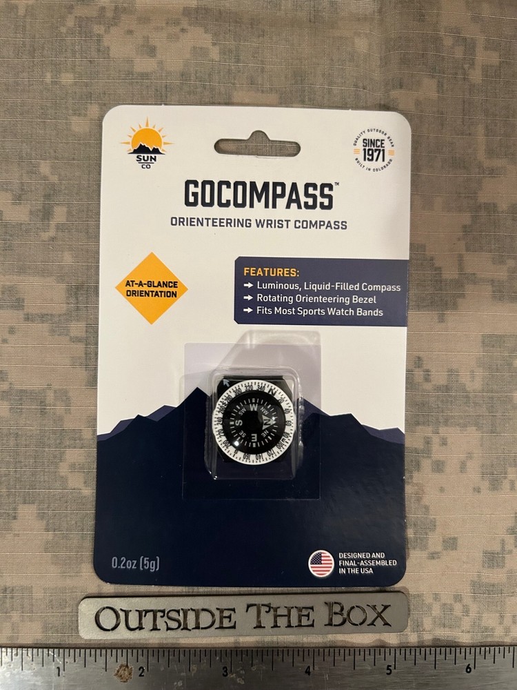 Emergency/Survival: GO Compass MICRO Orienteering w/Rotating Bezel, Sun Company