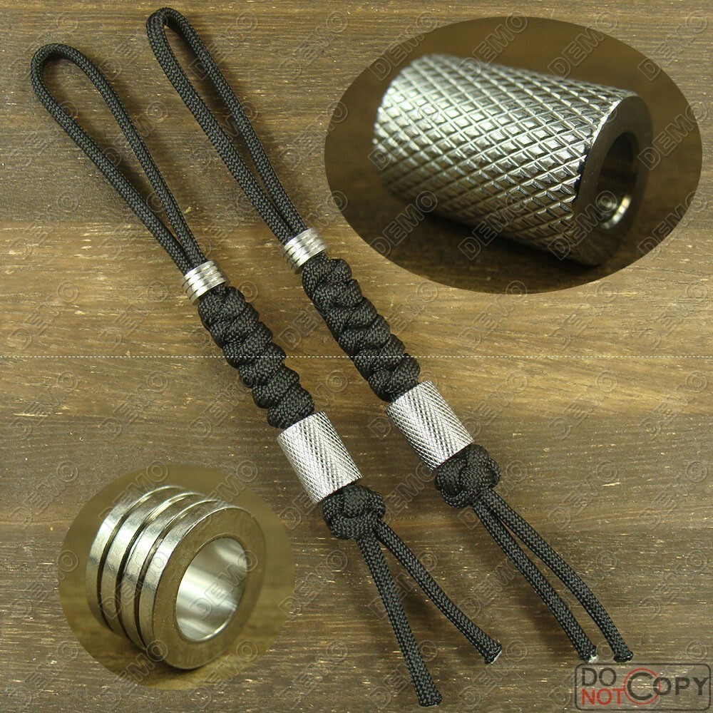 Stainless Steel knife Lanyard Bead Paracord beads crafted for EDC gear XLH001