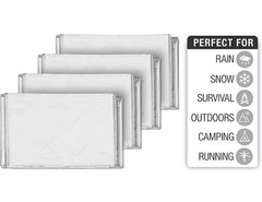 Swiss Safe Emergency Mylar Thermal Blankets Premium 12Micron 52inch 82inch 15 Pk