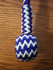 Motorcycle 550 Paracord Get Back Whip Acid Purple/White 3ft Gaucho/Chevron Style
