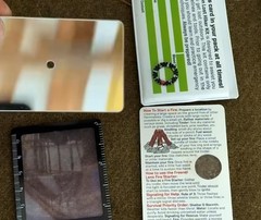 Lost Hiker Kit, Credit-Card-Size 4-in-1 Survival Tool — Disc Compass, Fresnel…