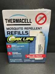 Thermacell Max Life Mosquito Repeller Refill Value Pack 4-Cartridges 4-Repellent