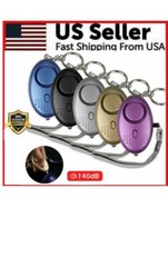 2Pack Safe Sound Personal Alarm Keychain With LED Light, 140DB Emergency