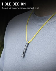 Titanium Emergency Whistle,120Db Safety Whistle with Lanyard,Outdoor Survival Sm