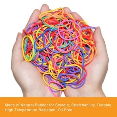 JIKIOU Multicolor Rubber Bands for School 280Pcs-Multicolor-1.5 x 1/16inch