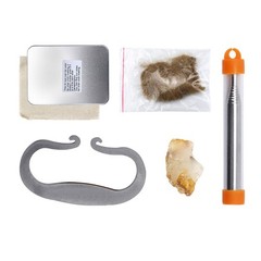 Carbon Steel Flint Fire Starter Kit Waterproof Survival Tool with Blow Pipe