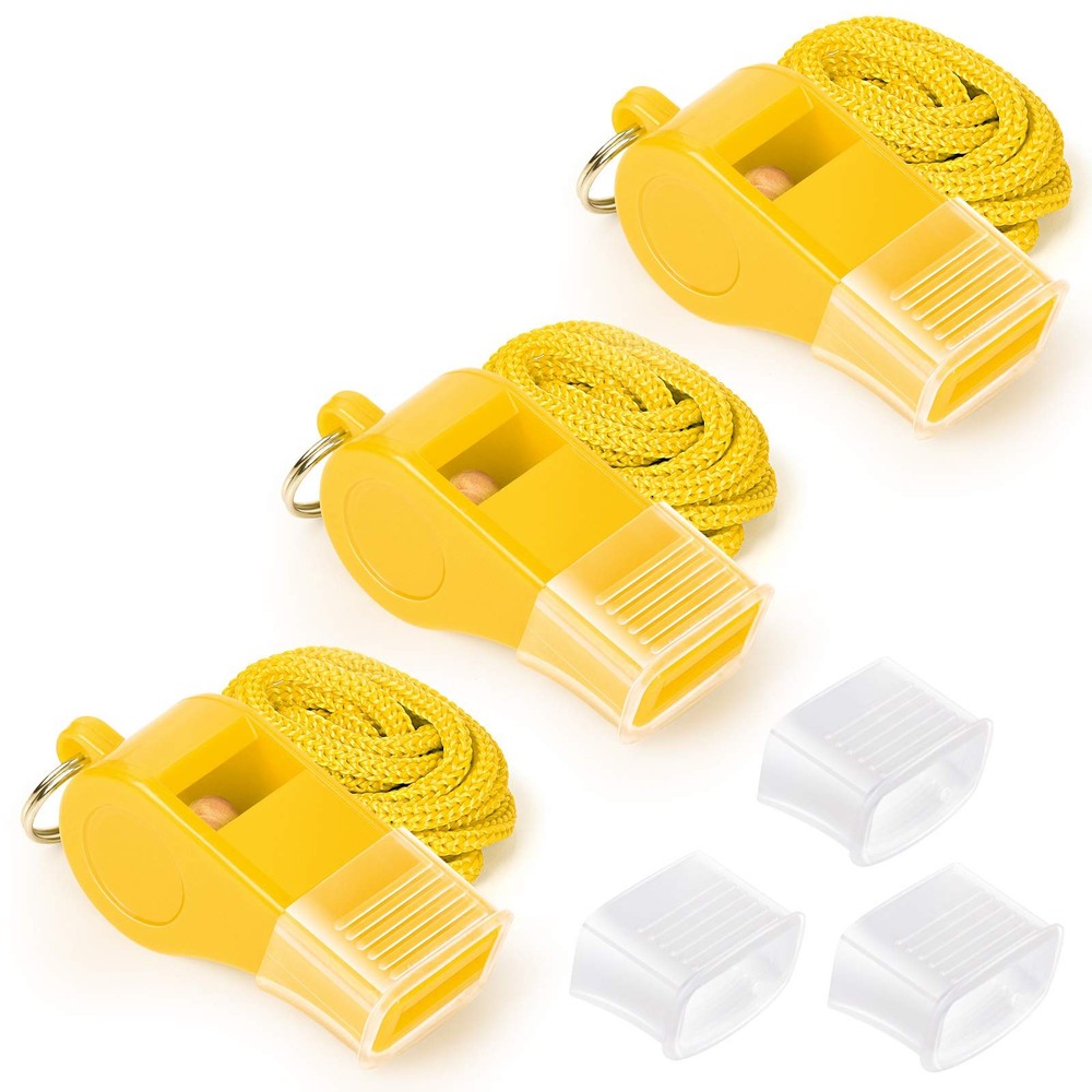 Whistle with Lanyard and Mouth Grip, Super Loud Sports Whistles, Perfect for …