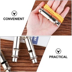 Durable Stainless Steel Emergency Whistle with Lanyard for Outdoor Safety