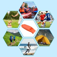 2pcs Emergency Whistles, Safety Whistle with Lanyard for Kayaking, Orange