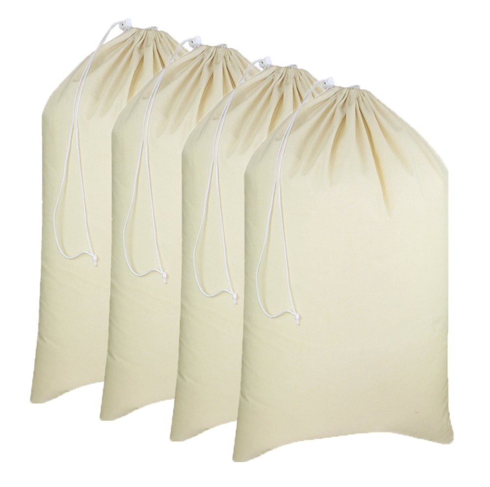 COTTON CRAFT Extra Large Laundry Bags -4 Pack Bag / 4 Pack, Beige