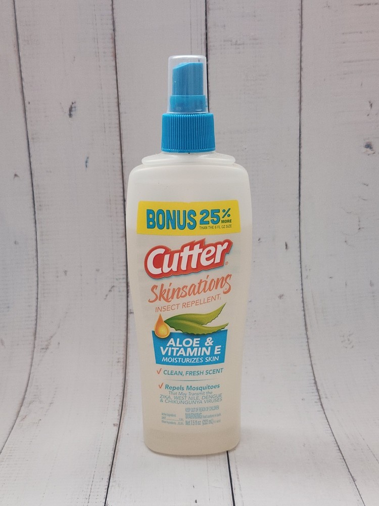 Cutter Skinsations Insect and Mosquito Repellent Spray, Clean Fresh Scent 7.5 oz