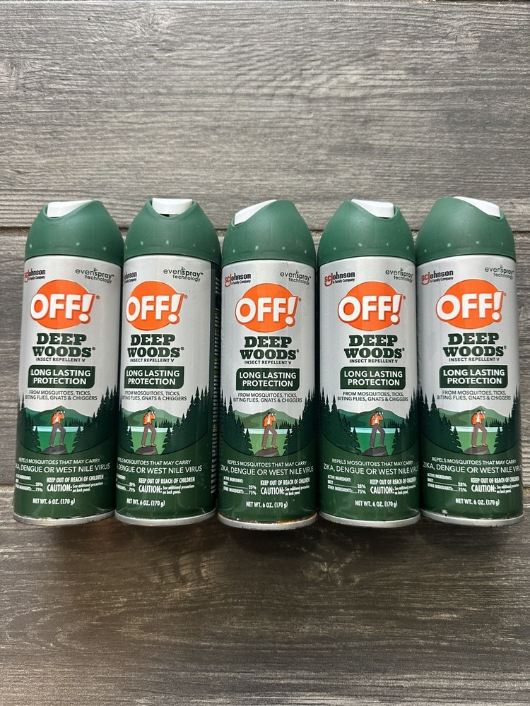 5x OFF Deep Woods Insect Repellent 25% Deet 6 Oz Each NEW Long Lasting OFF!