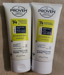 2 Proven Insect Repels Mosquito,Tick,Black Flies PICARIDIN 20% Odorless Lotion