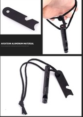 Emergency Survival Tool Rescue Rape Whistle Button Compass Fire Flint Striker