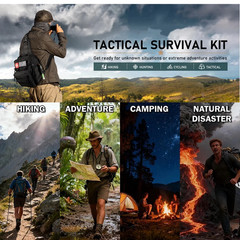Survival Kit 260Pcs Survival Gear and Supplies for Camping Hiking Hunting Outdoo