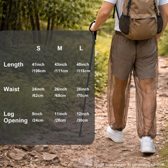 No-See-Um Mesh Mosquito Jacket Mosquito Pant for Outdoor, Multiple Sizes to Fit