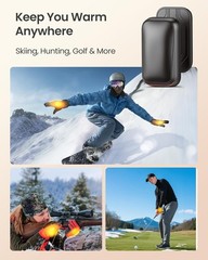 Pocket Warmer Hand Warmer Electric 2 Pack with Magnet 4000Mah USB for Winter
