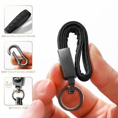 Carabiner Keychain, Universal Heavy Duty Woven Handmade Leather Key Chain, Ca…