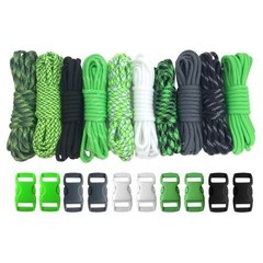 550lb Type III Paracord Combo Crafting Kits with Buckles – 100 ft