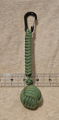 550 Paracord 1″ Pinball Decorative Monkeys Fist 5.5″ Color Changing Cord 2″ Clip