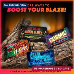 Magical Flames Fire Color Packets (12 Pack), Vibrant Multi-Color Fire for Fire P