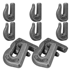 10 Pack 3/8» Weld On Grab Hook, G70 Forged Grab Chain Hooks, Working Load