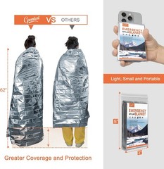 4pc 82”X62” Survival Emergency Mylar Thermal Blankets Safety First Aid Military