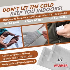 LENTRA 80 Hand Warmers – 11 Hrs Long Lasting, Safe, Odorless, TSA Approved