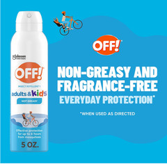 OFF! Insect Repellent Aerosol for Adults & Kids, Fragrance-Free Bug Spray 5oz