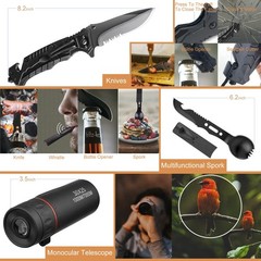 Survival Kit 34 in 1 Emergency Tactical Survival Gear Camping Tool Accessorie…
