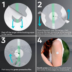 Freestyle Libre 2 Covers Waterproof – 45 Libre 2 Sensor Covers, Transparent, Lon