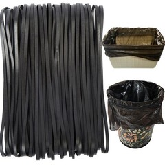 AMUU Rubber Bands Garbage Can Black 12inch Large 35 Black-35 Pieces