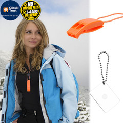 Eco-Fused 2X Survival Whistle and Signal Mirror – Outdoor Orange