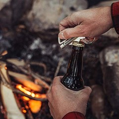 Charcoal Reusable Metal Keychain for Match Bottle Opener – Reusable