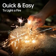 Ferro Rod Fire Starter, Survival Flint and Steel Fire Starter Kit for Beech