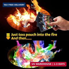HGD (6 Pack) Magic Campfire Fire Color Changing Packets for Fire Pit, Indoor/Out