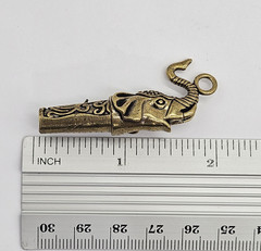 Dragon Elephant Whistles Pendant Emergency Survival Whistle Vintage Brass M1