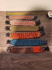 LOT: (6) Paracord Survival Bracelet – Handmade Multicolor – Outdoor Camping Hike