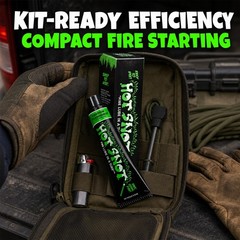 Hot Snot Fire Starter Fire Paste Fire Lube in Tube Quick & Clean Firestarter Kit