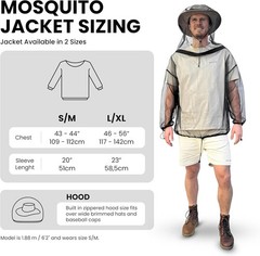 Universal Backpackers Mosquito Net Jacket for Mosquitoes & Bug Protection – Outd