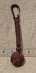 550 Paracord 1″ Pinball Decorative Monkeys Fist 5.5″ Color Changing Cord 2″ Clip