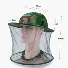 Anti Insect Mesh Fishing Caps Mosquito Head Net Camouflage Bee Veil Hat Outdoor